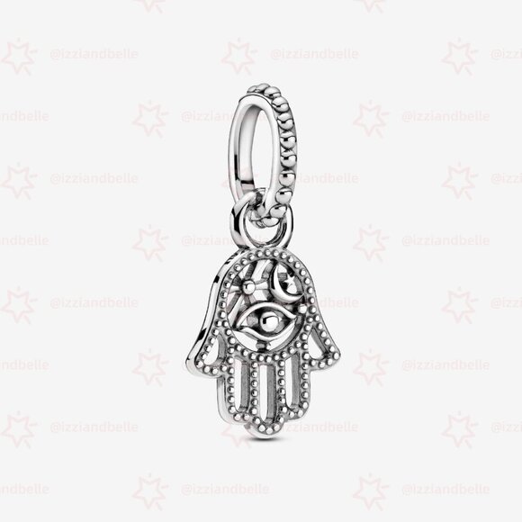 Pandora Protective Hamsa Hand Dangle Charm - Picture 1 of 5